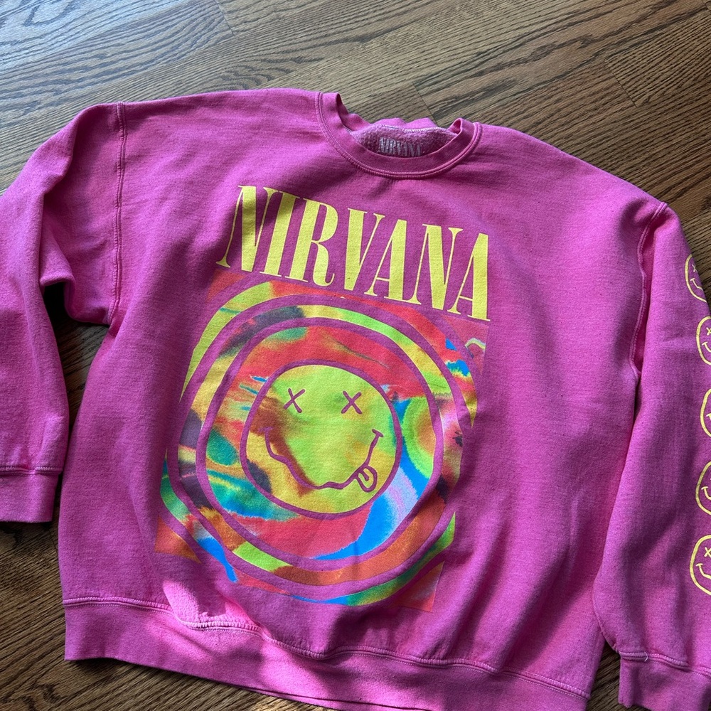 Women’s oversized Nirvana sweatshirt